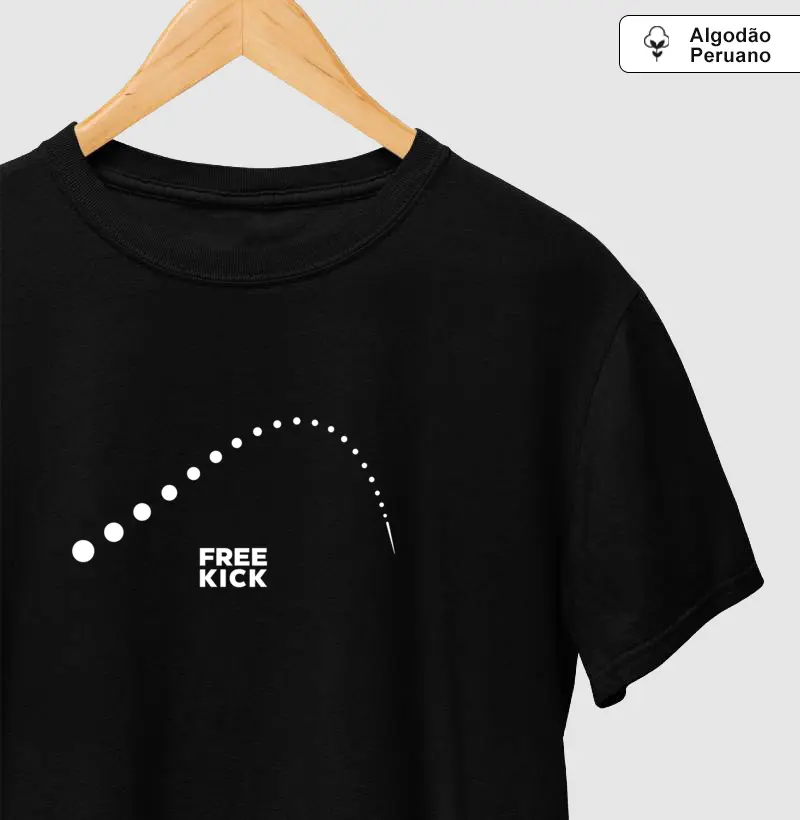 CAMISETA ALGODÃO PERUANO FREE KICK TRAJETÓRIA - Camiseta Algodão Peruano