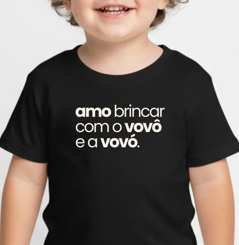 Amo brincar com o vovô e a vovó.