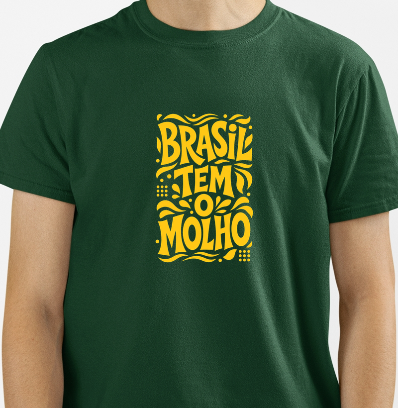 Camiseta Brasil Molho Algodão Premium