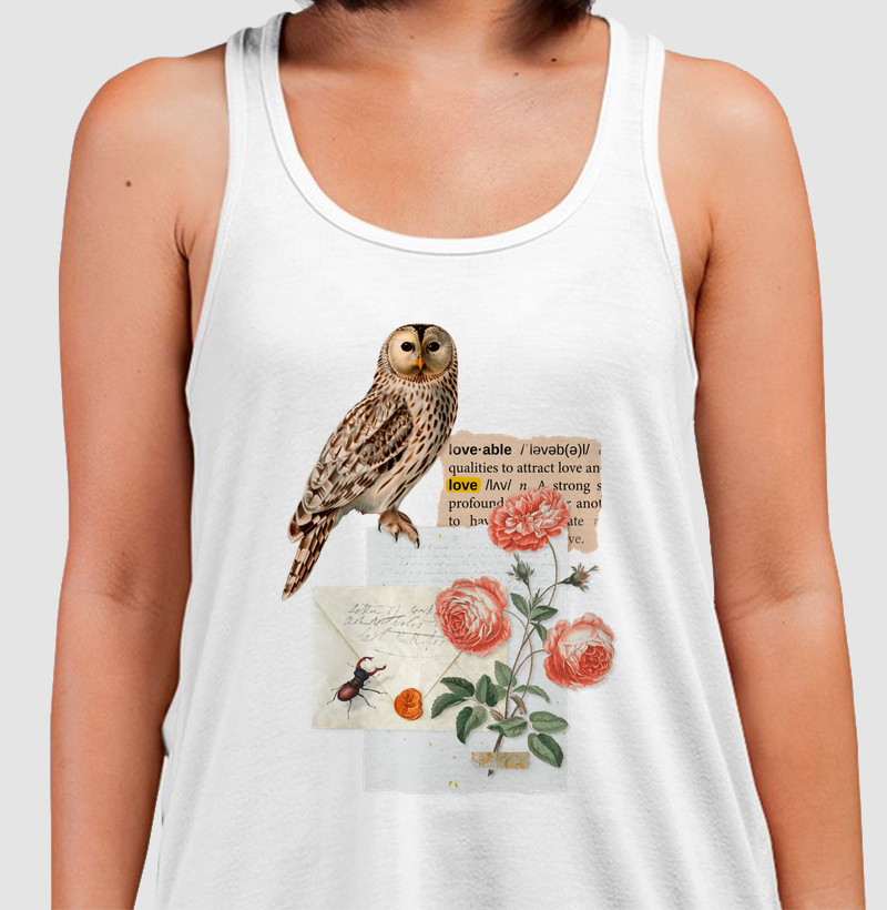 Colagens - Amor de Coruja - Regata