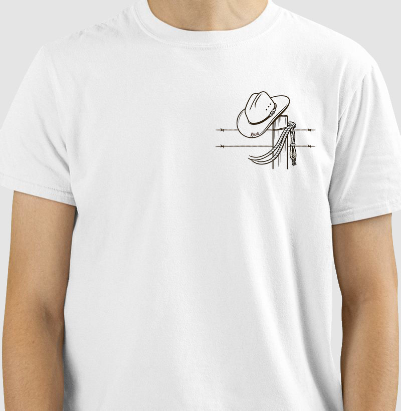 Camiseta Chapéu e laço