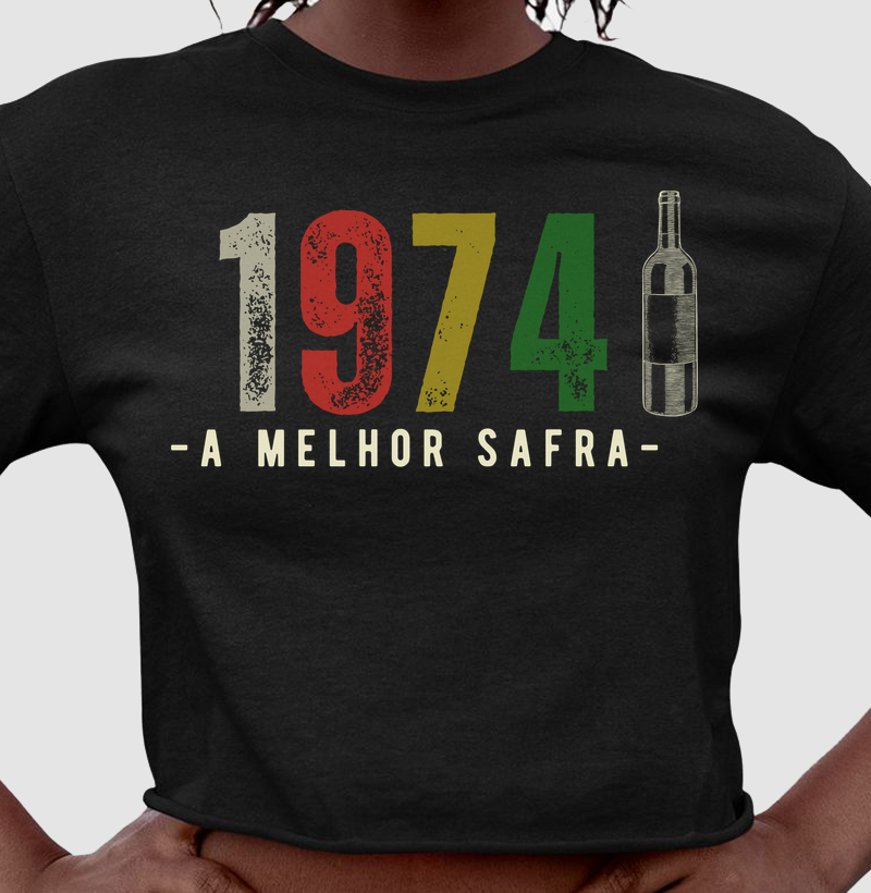 Camiseta A Melhor Safra 1974 - Cropped