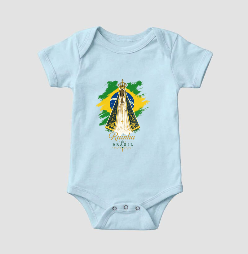 Body Infantil Nossa Senhora Aparecida Rainha do Brasil