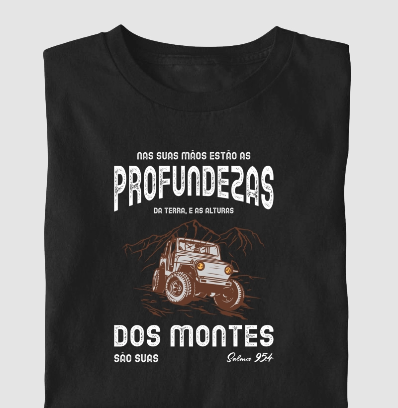 Camiseta Cristã Alturas dos Montes - Salmo 95 | Milagree 
