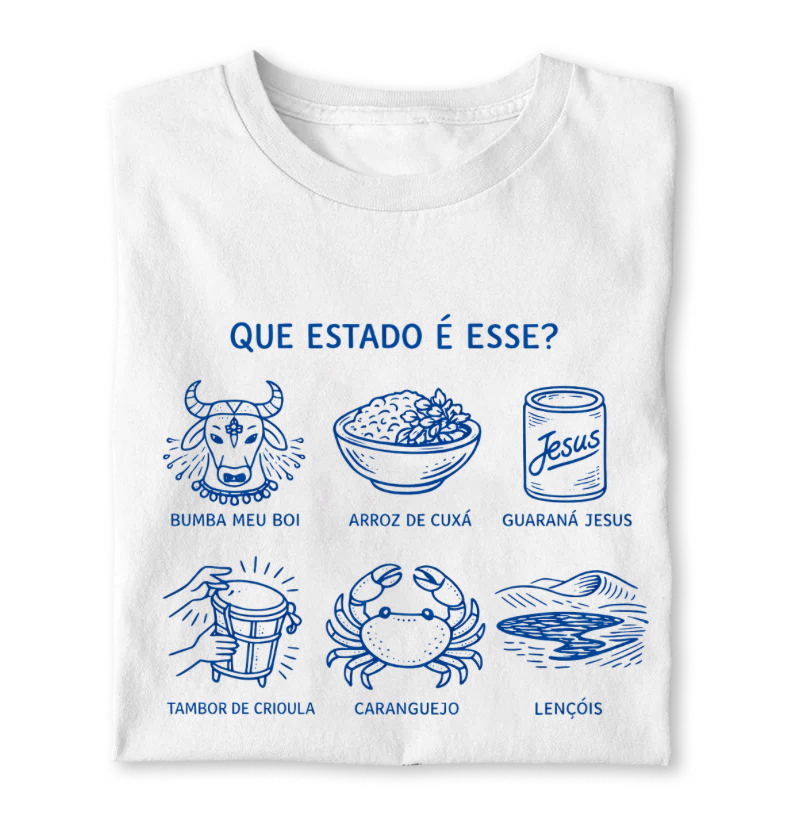 Camiseta "Que estado é esse?" Maranhão | OxenteWear