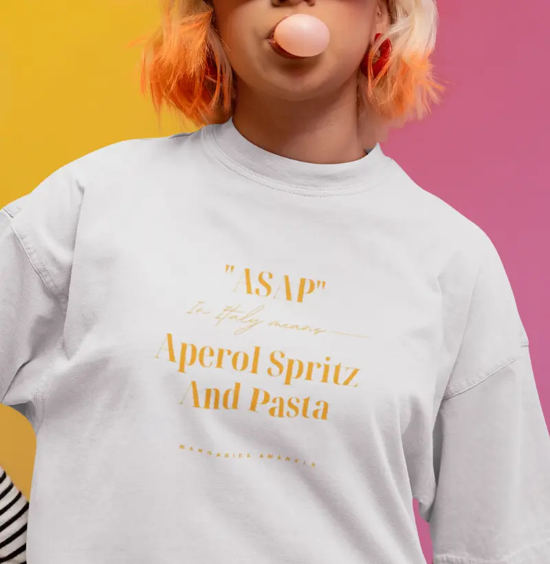 Camiseta Oversized ASAP - Aperol Spritz & Pasta