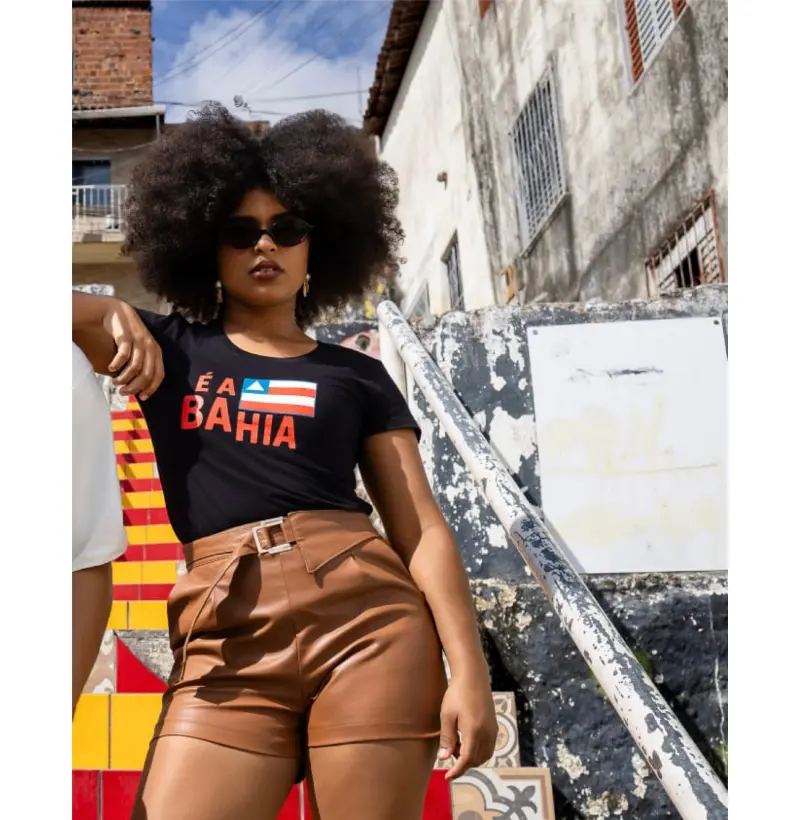 Camiseta É a Bahia. Coleção Baianês. Masculina e Feminina. Algodão Premium