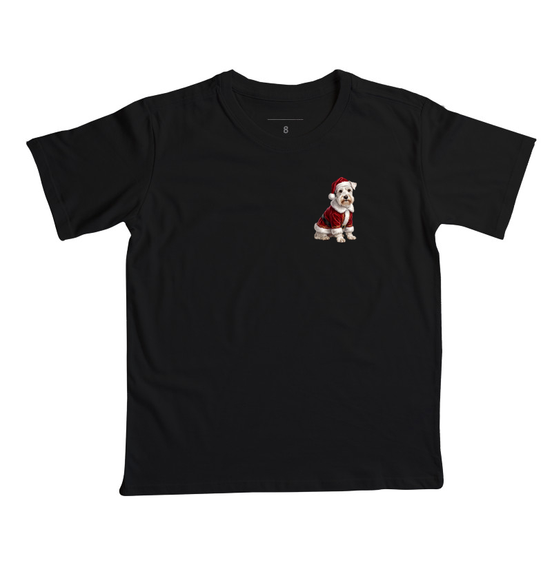 Schnauzer Branco - Natal - Camiseta Infantil