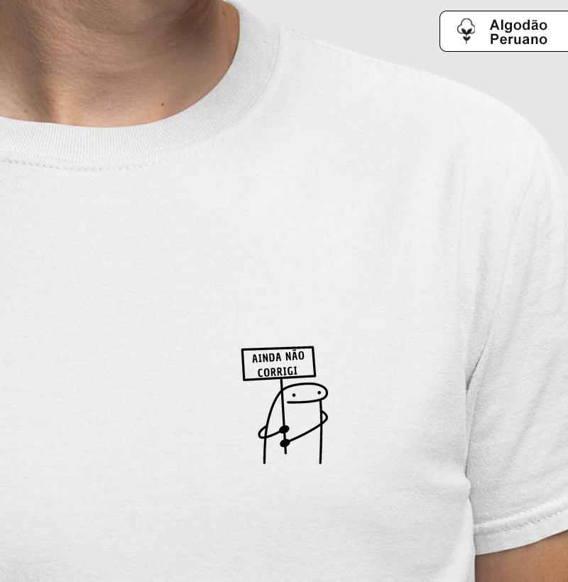 Práxis Camiseta Algodão Peruanoa Flork Bolso - ainda não corrigi -