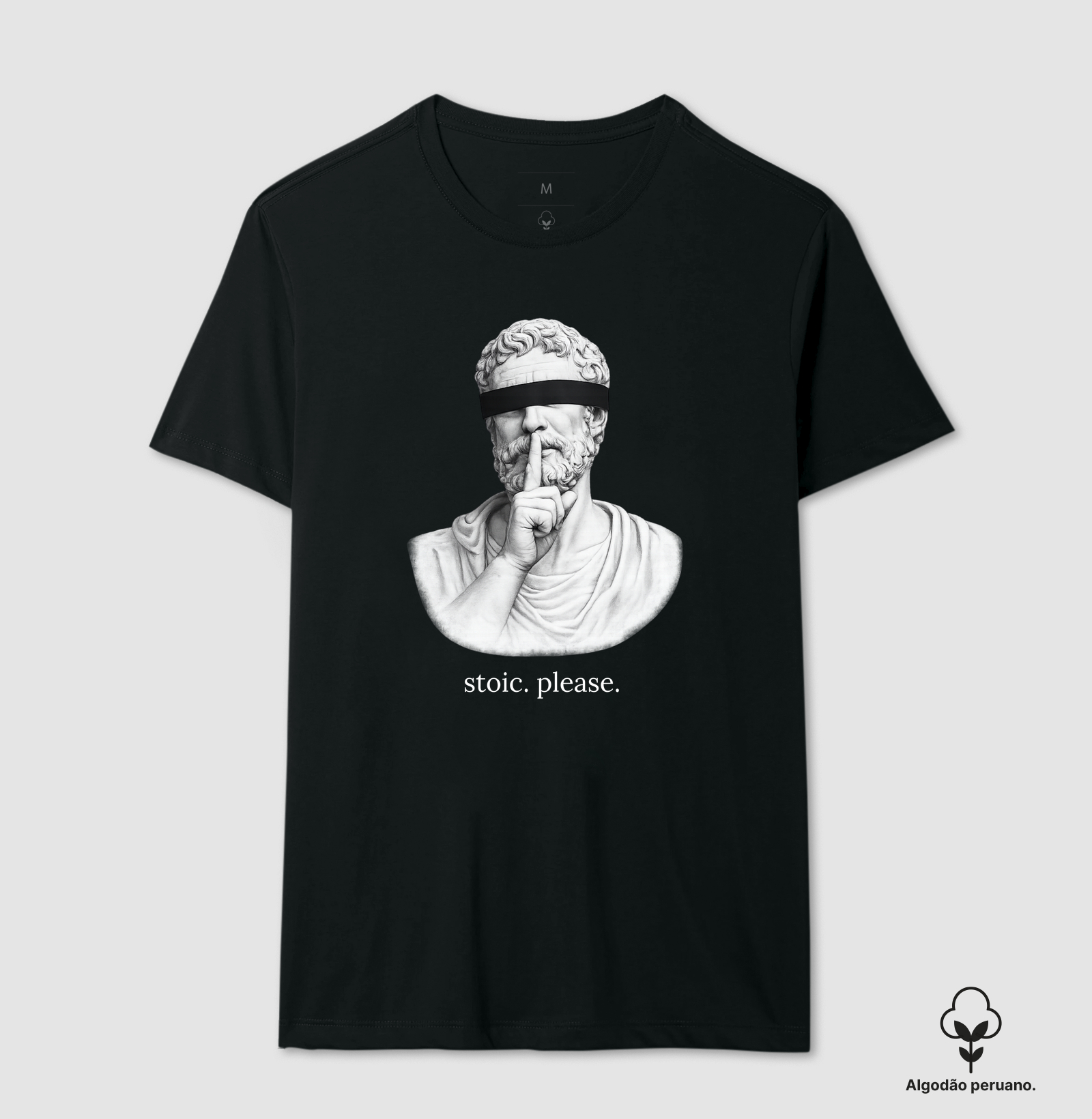 Estoicismo "stoic.please" - Camiseta Algodão Peruano