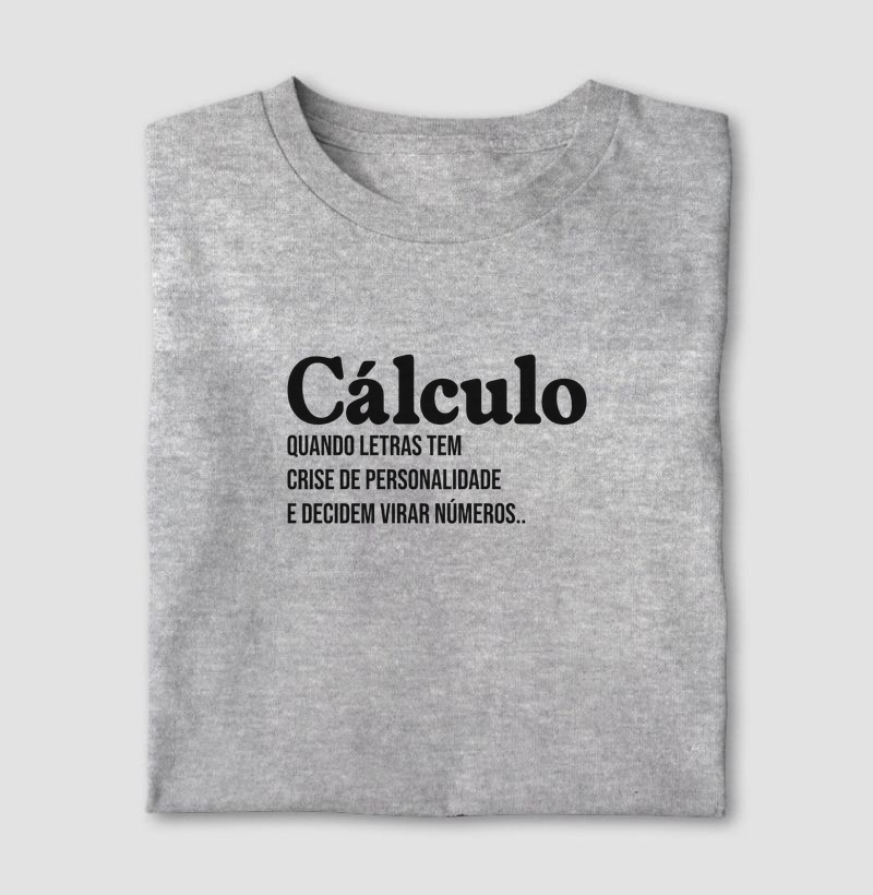 Cálculo é quando letras tem crise