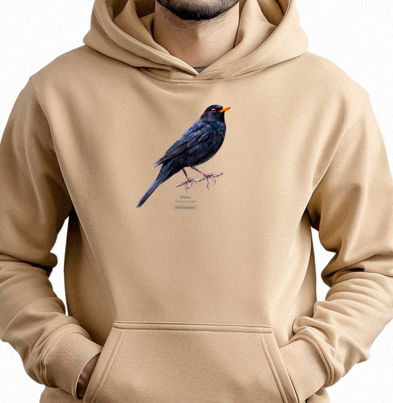 Traços Alados - Melro - Moletom Hoodie - Hoodie Moletom