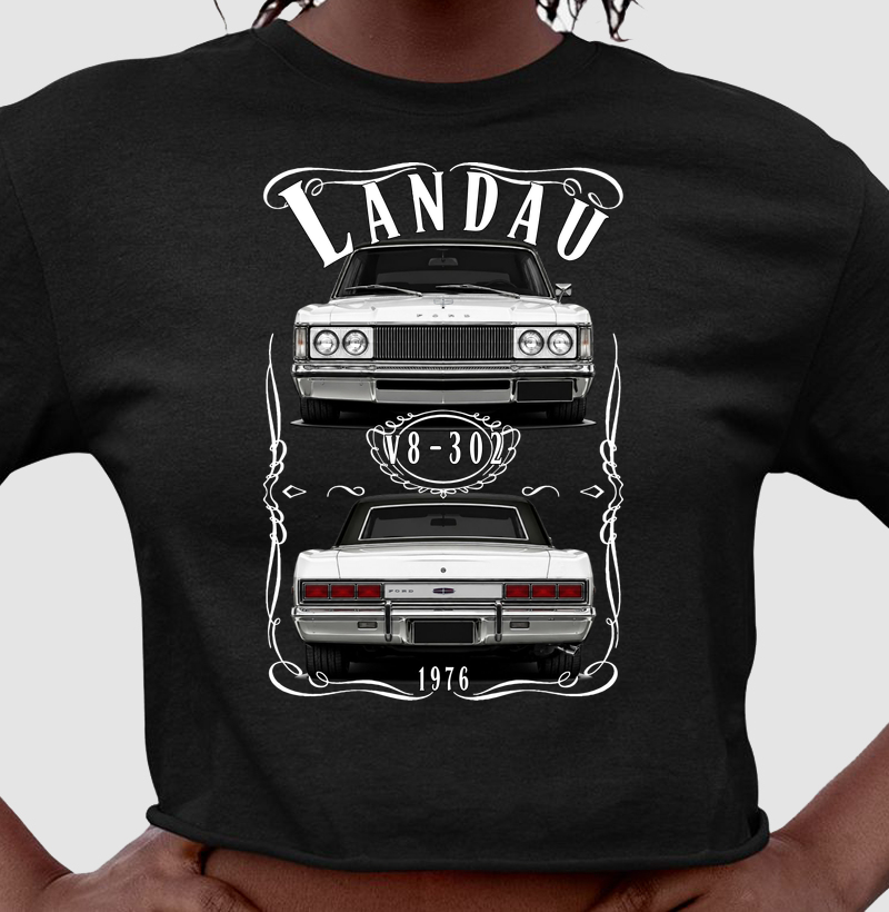 Camiseta cropped feminina Landau vintage