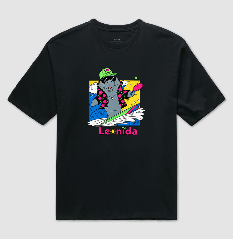 Camiseta Oversized GTA 6 Jason – Leonida Surf com Peixe Boi / Manatee - Camiseta Oversized