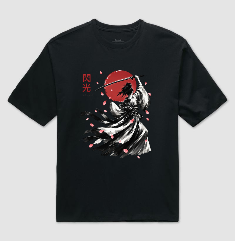 Senkō Sakura — Brilho da Cerejeira - Camiseta Oversized