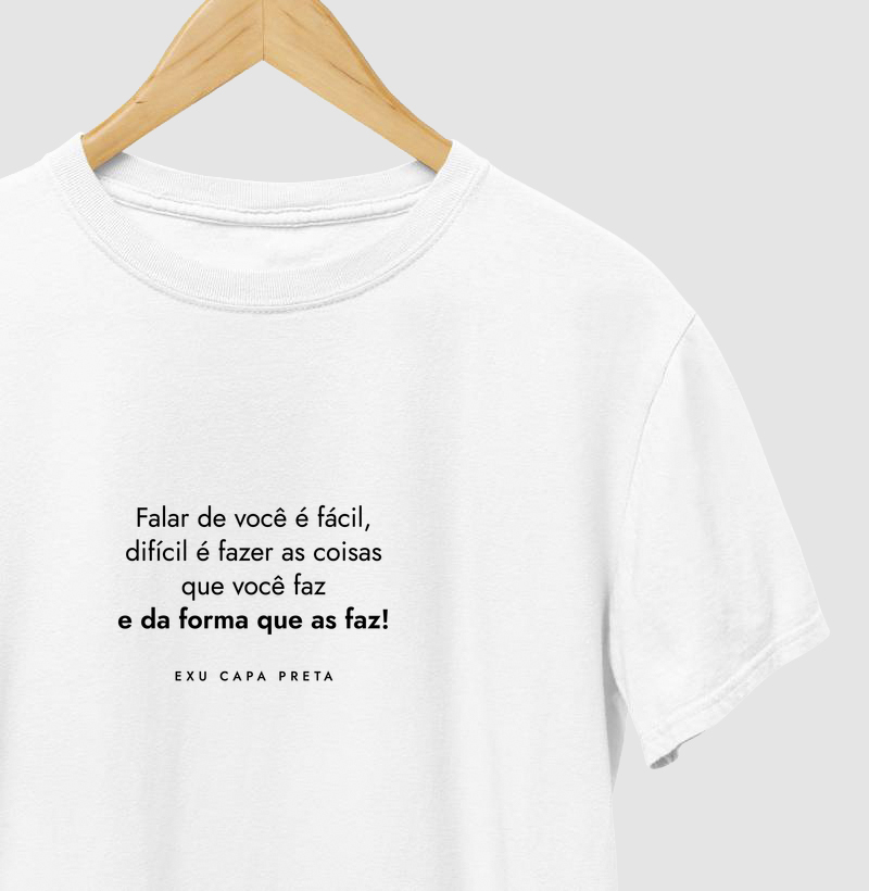 Camiseta Umbanda Exu Capa Preta Falar de Você – Estampa Escura - Camiseta