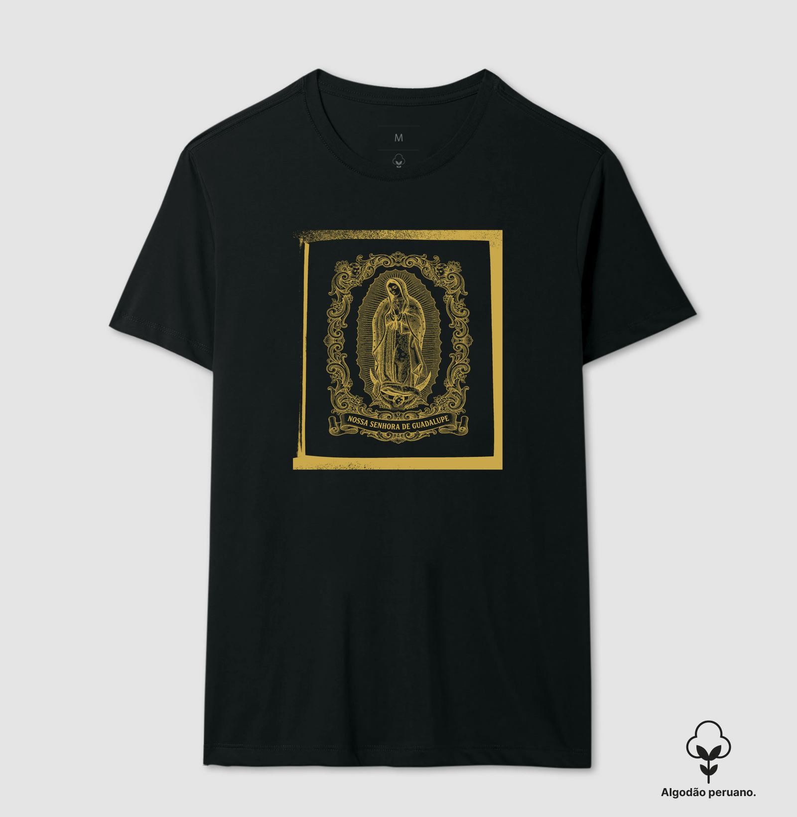 Nossa Senhora de Guadalupi - Camiseta Algodão Peruano