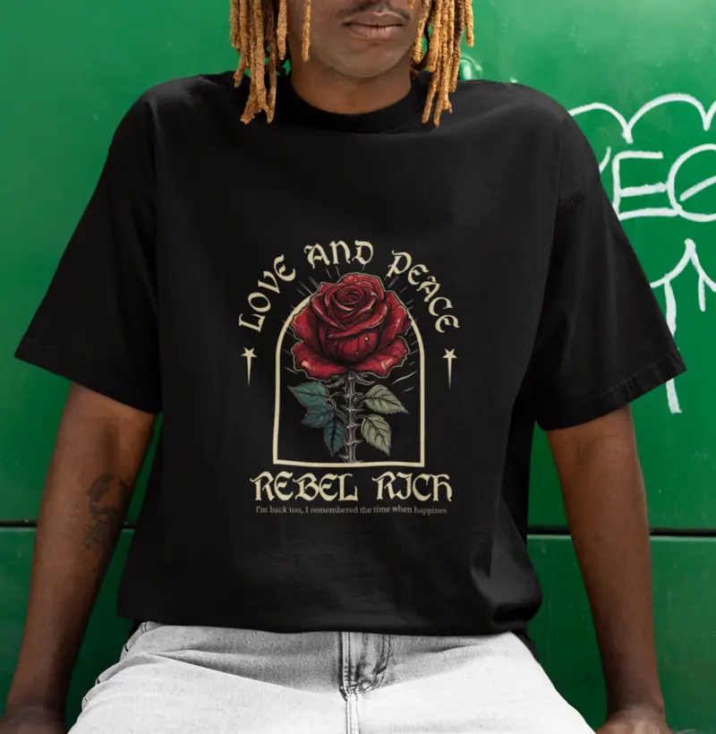 Love And Peace Oversized Preta