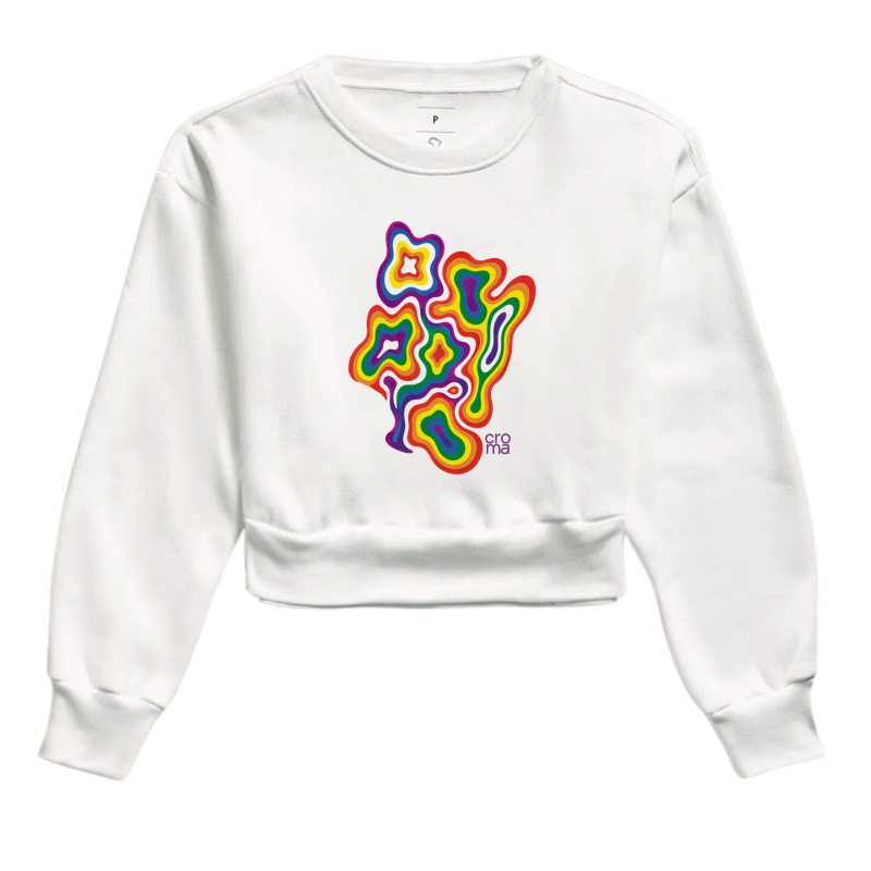Moletom Cropped Aquarela Pride 2.1