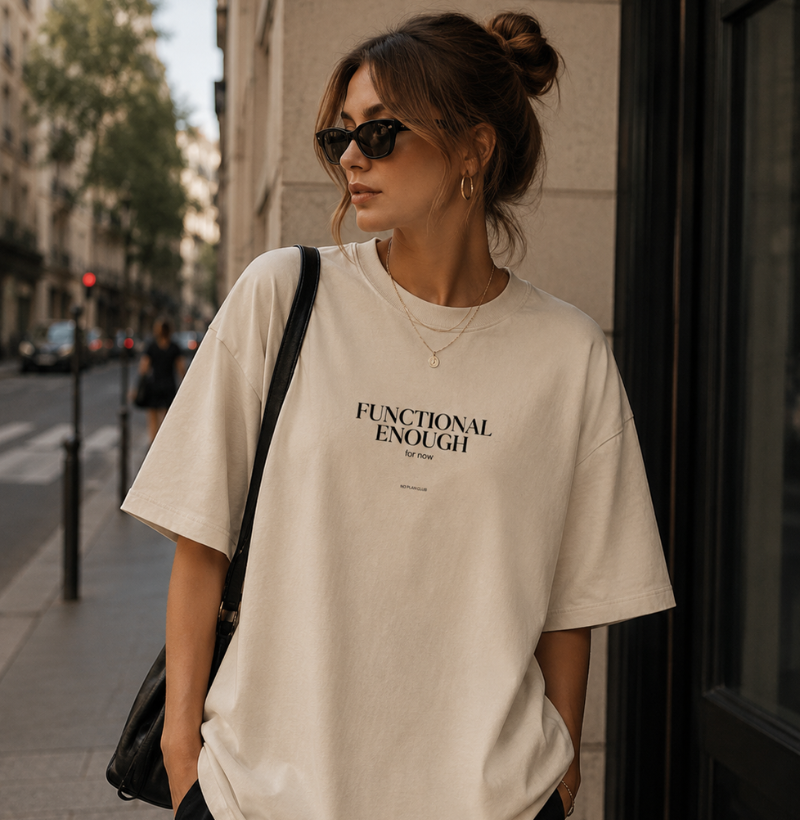 Camiseta Oversized Functional Enough – No Plan Club
