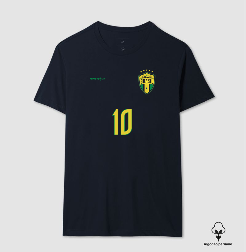 Algodão Peruano - Rumo ao Hexa! - Azul | Preto
