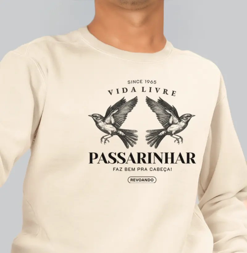 Aves em Texto - Faz bem 2Birds - Moletom