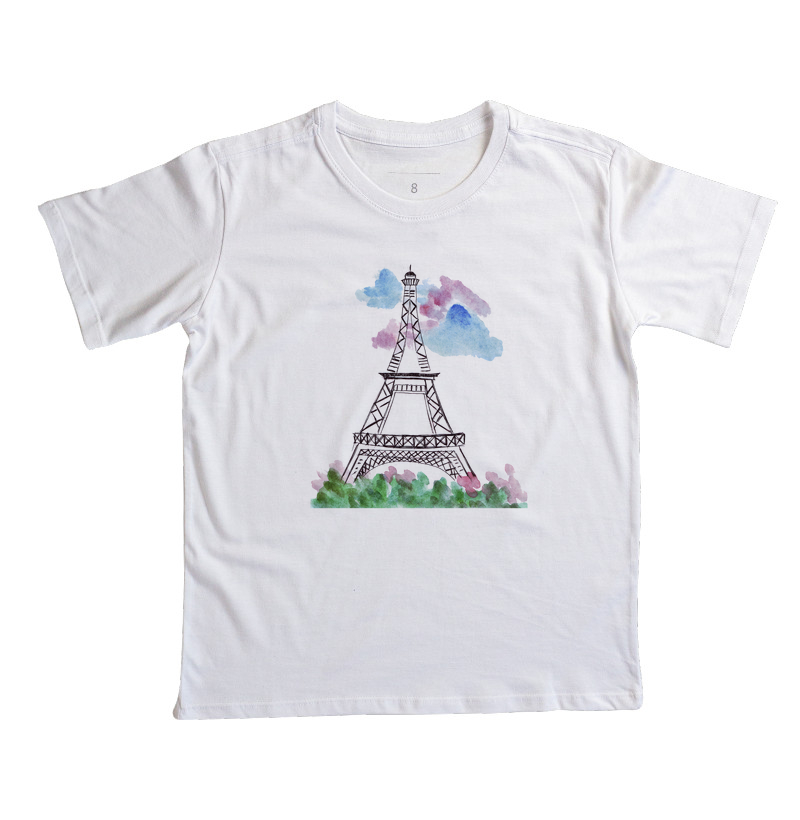 Camiseta Viagem - Torre Eiffel Desenho