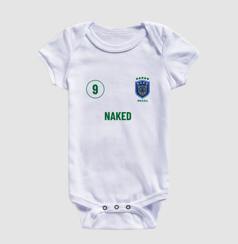 Body Infantil Copa Onça II Brasão - Algodão premium
