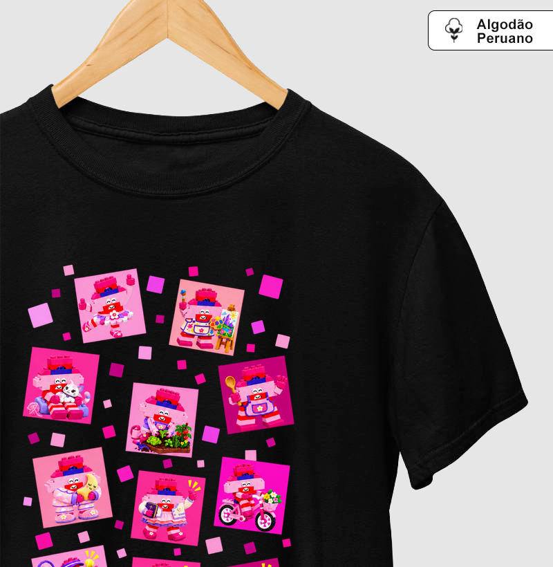 O dia a dia da Tica - Os Bichos da Dona ÖTA - Camiseta Algodão Peruano