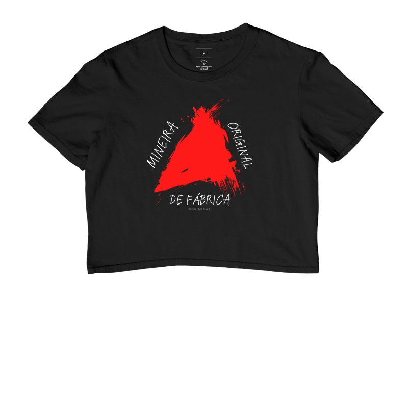 Camiseta Mineira Original de Fábrica | Autenticidade Mineira | Orgulho das Gerais - Cropped - Cropped