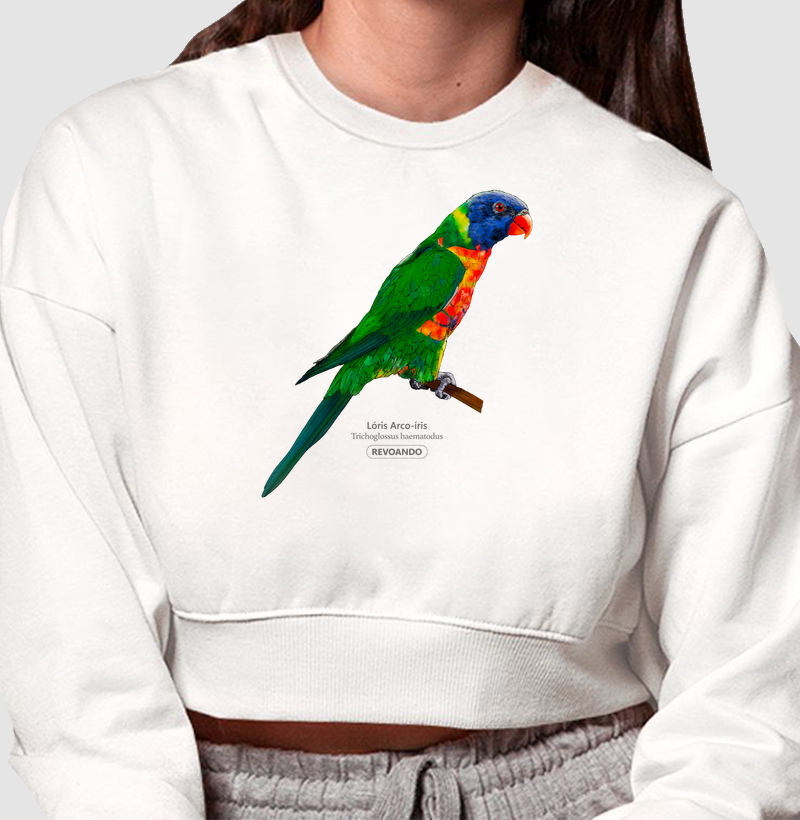 Love Friends - Loris Arco-Íris - Moletom Cropped