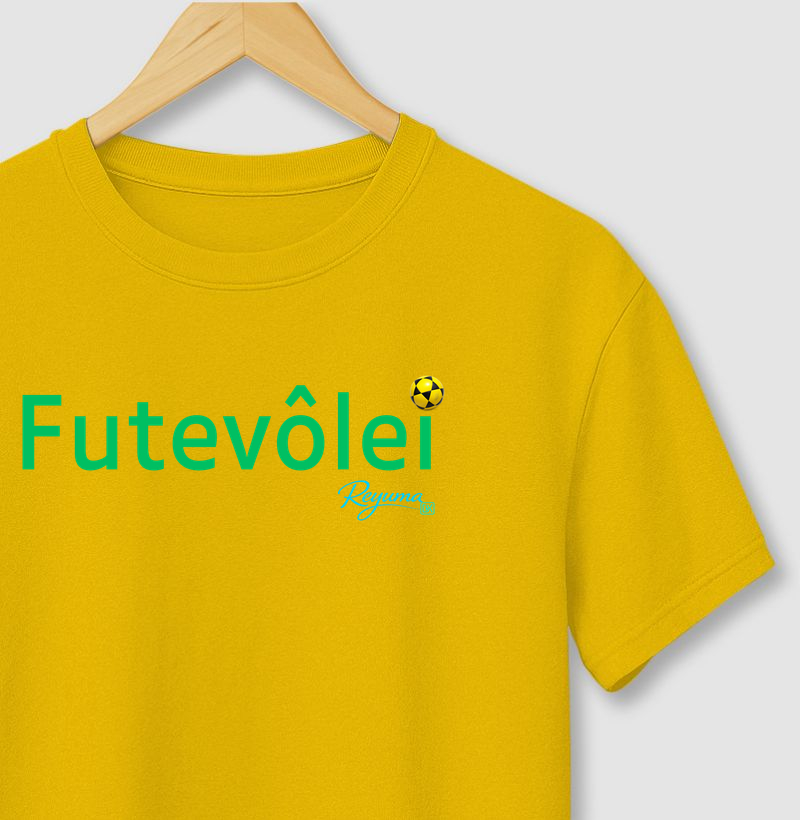 Camiseta Masculina, Feminina, Babylook e Unissex Futevôlei “Escrita Futevôlei” - Algodão 100%