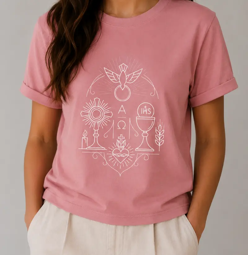 Camiseta Símbolos Católicos