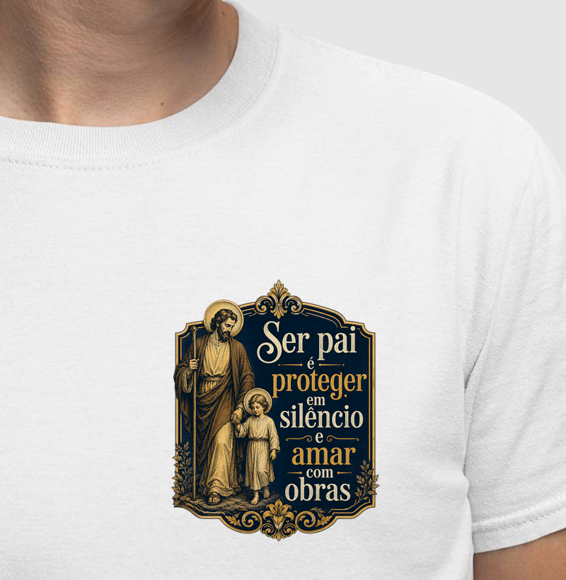 Camiseta Proteger em Silêncio (Estampa de Bolso)