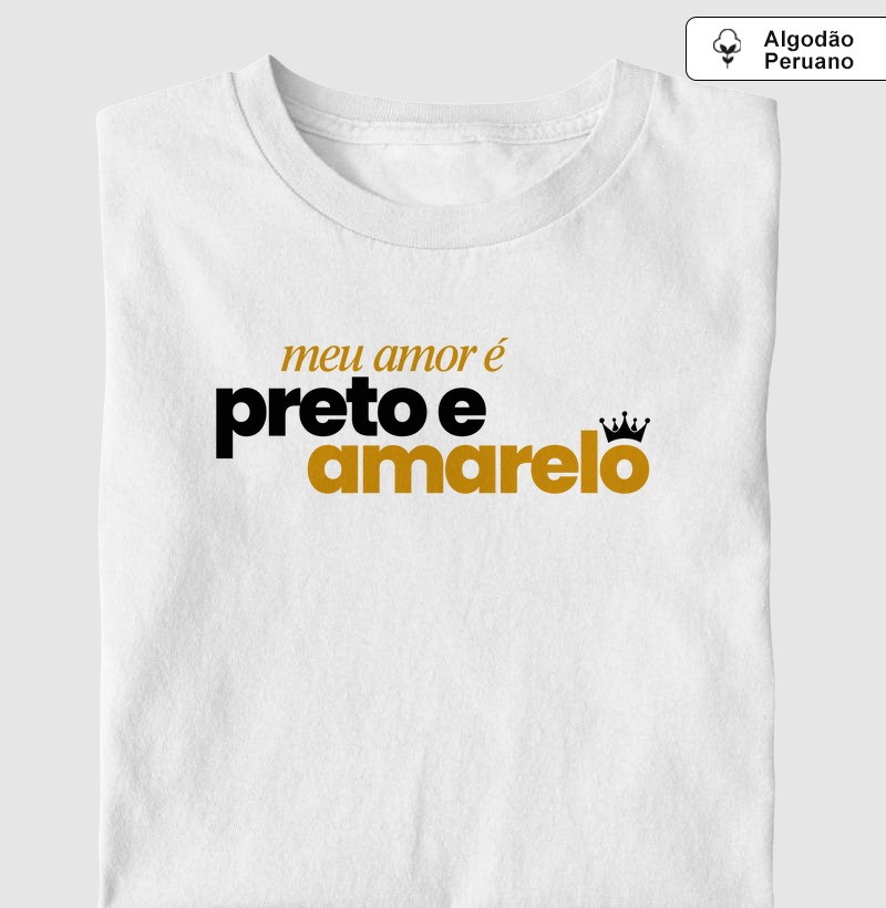 Algodão Peruano - Meu amor é preto e amarelo