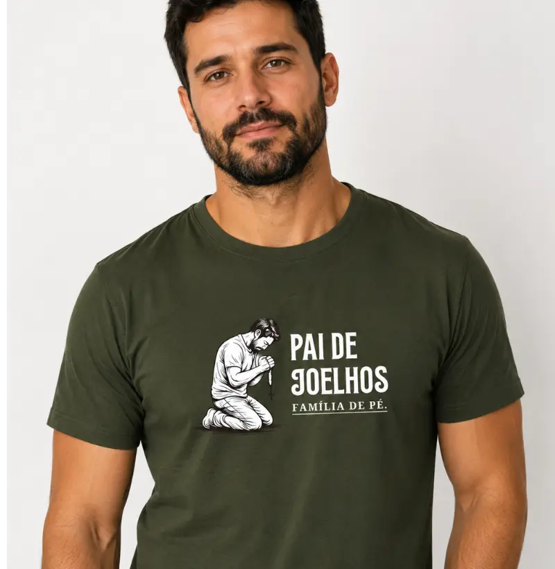 Camiseta Algodão Peruano Pai de Joelhos