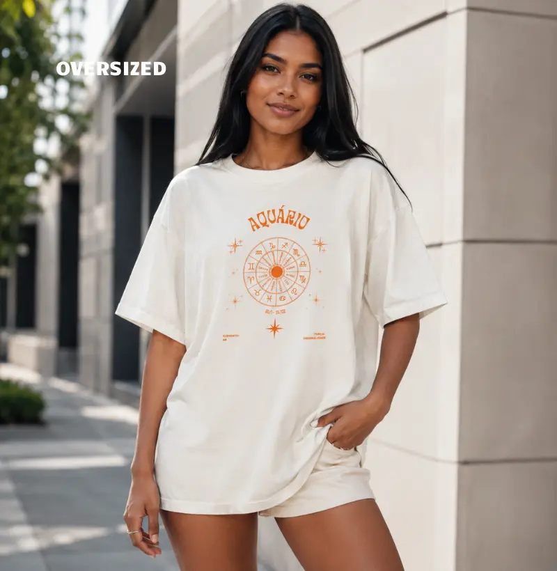 Camiseta Aquário — Originalidade no Ar