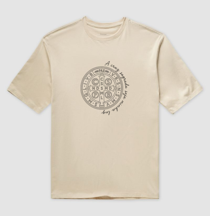 Camiseta Oversized Medalha de São Bento