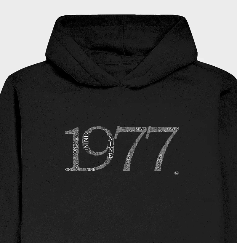 Moletom English Numbers 1977 