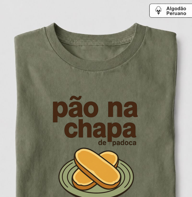 Pão na Chap Pima - Camiseta Algodão Peruano