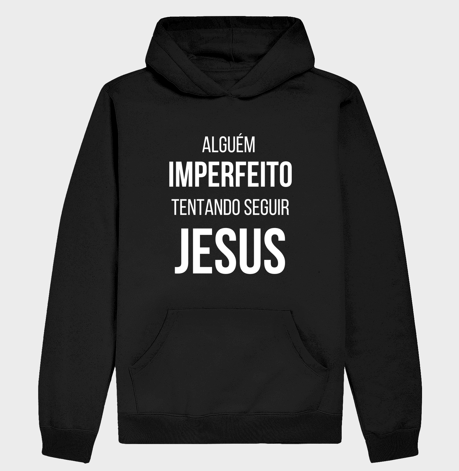 Alguém Imperfeito Tentando Seguir Jesus – Estampa Minimalista Gospel