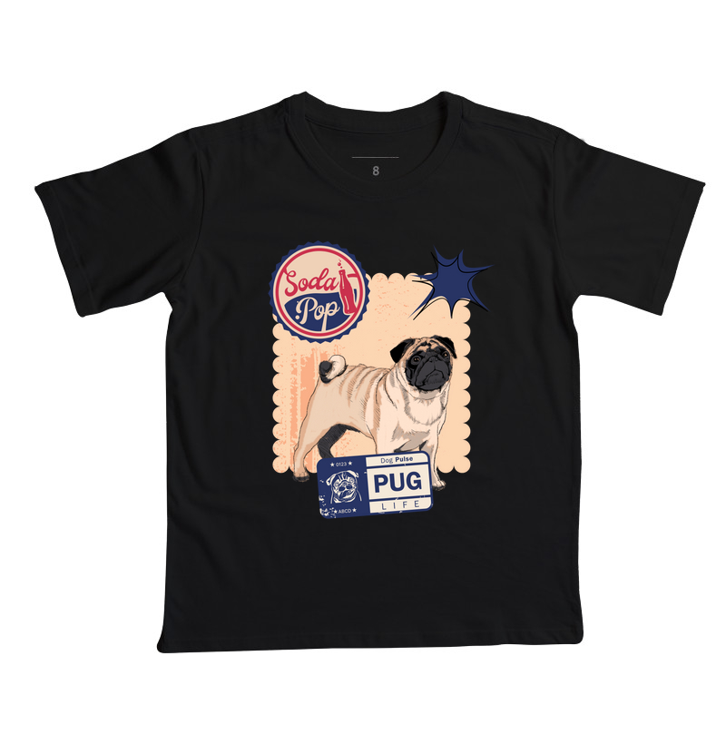 Camiseta InfantilDog Pulse – Pug Life Soda Pop
