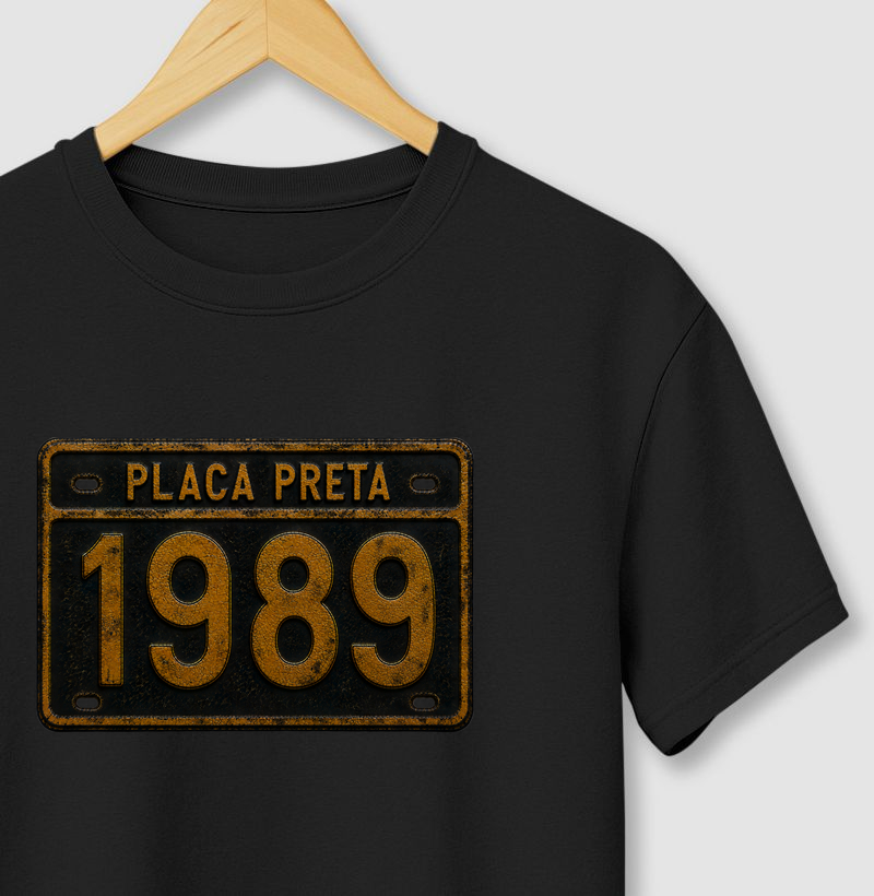 Camiseta Placa Preta 1989