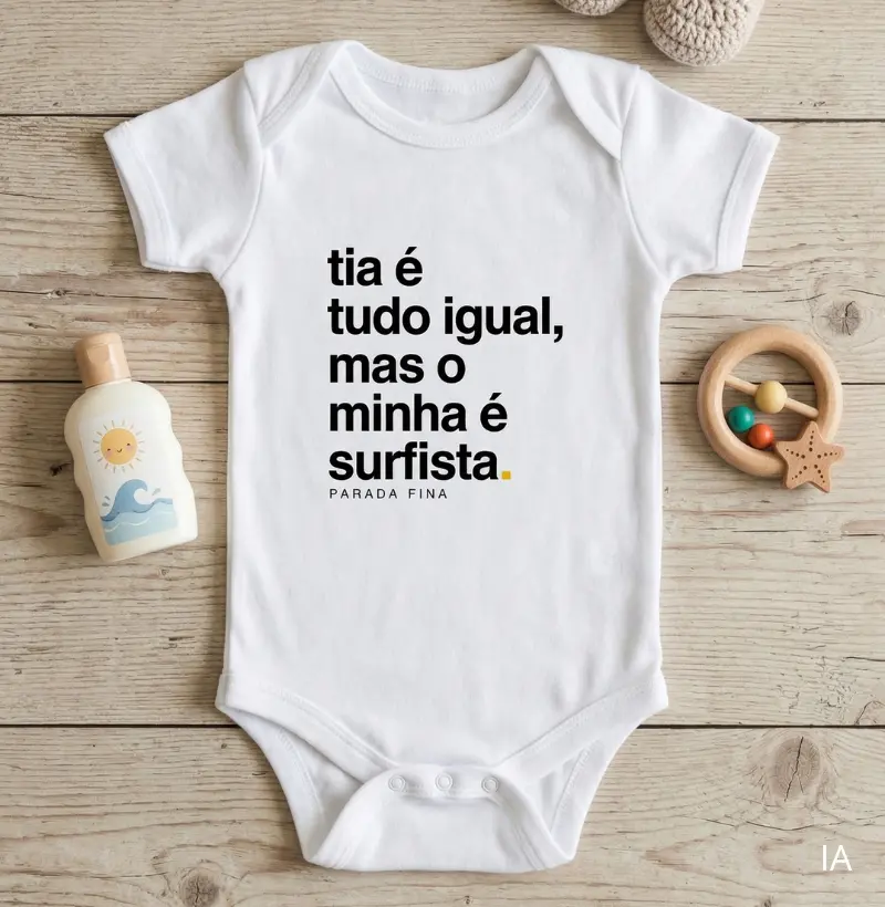 tia é tudo igual, mas a minha é surfista.