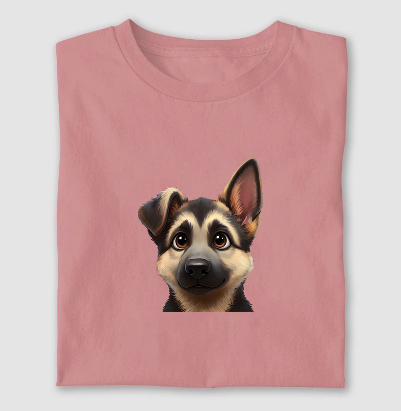 Camiseta Filhote Pastor Alemão Algodão Nacional