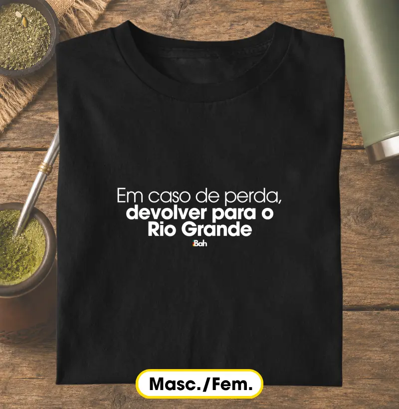Em caso de perda, devolver para o Rio Grande