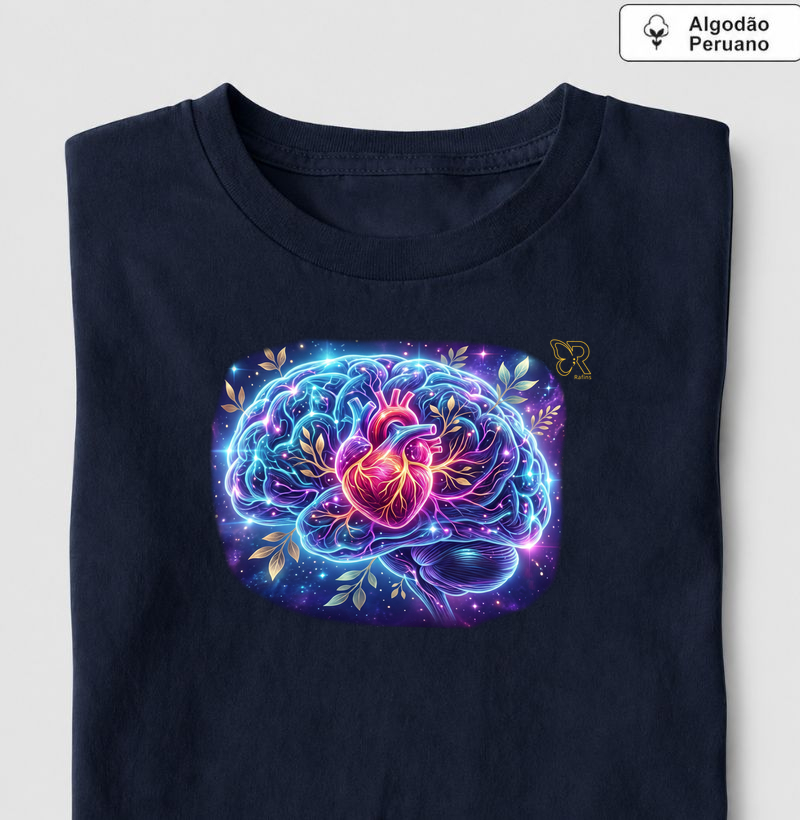 Camiseta Pima - Cuidar da Mente é cuidar da vida - Camiseta Algodão Peruano