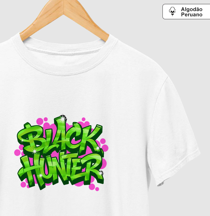 camiseta algodão peruano grafite 2 black hunter