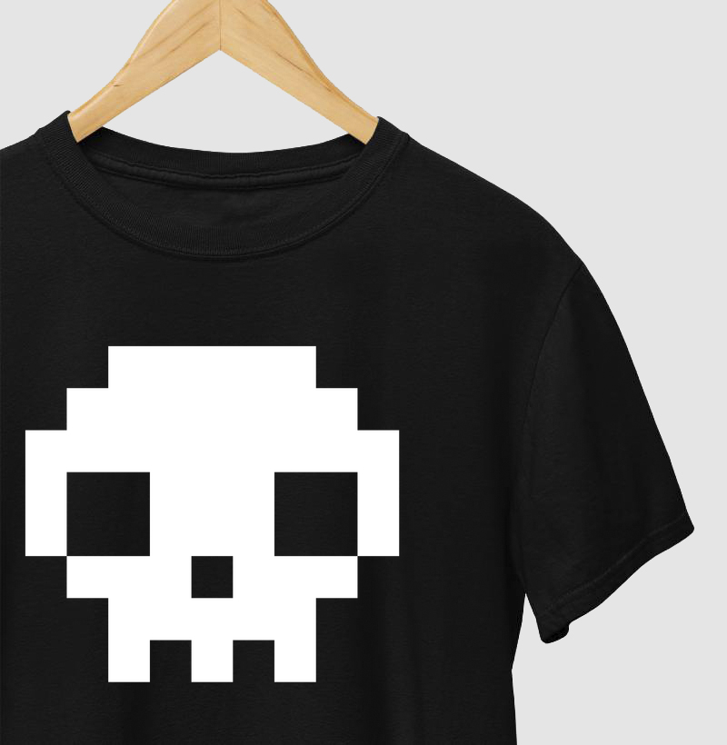 Camiseta Pixel Caveira
