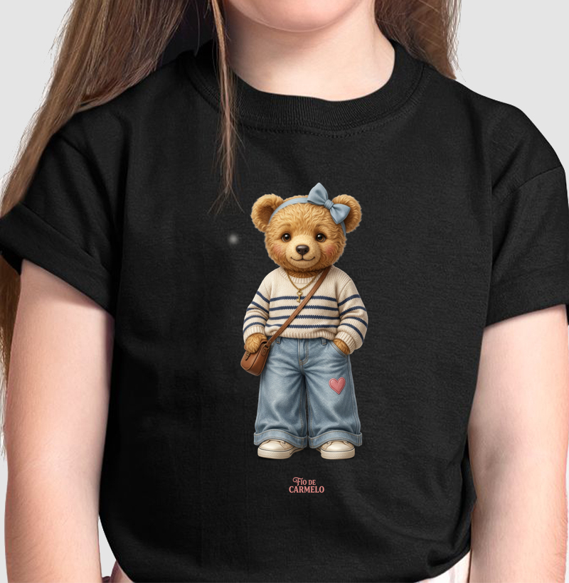 Ursinha de jeans (cam. infantil)